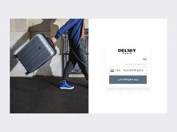 Login page for the DELSEY Iran website