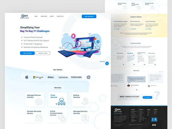 ZEG Solutions website redesign