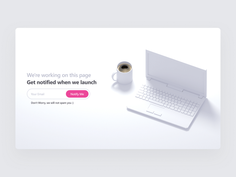 Subscribe Newsletter design page, 3D minimal modern design