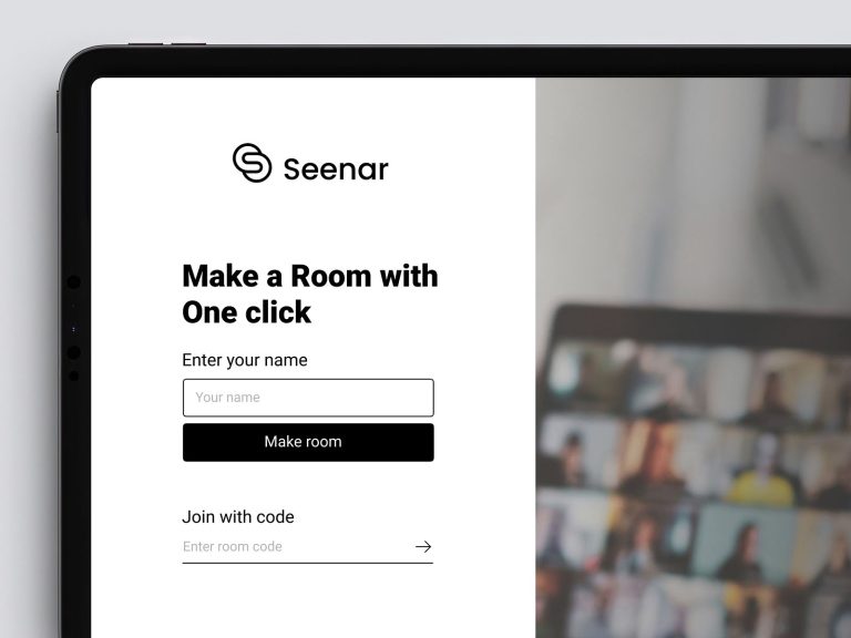 Online Meeting platform Seenar Product Design