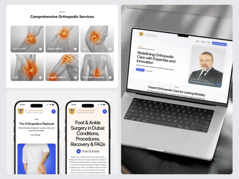 dr farid ghasemzadeh website redesign